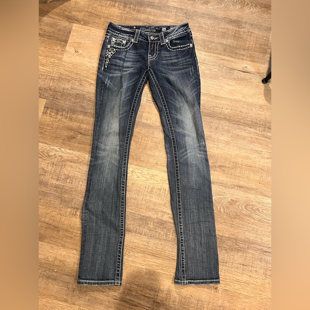 Miss Me Premium Embellished Jeans Size 26 - Picture 2 of 13